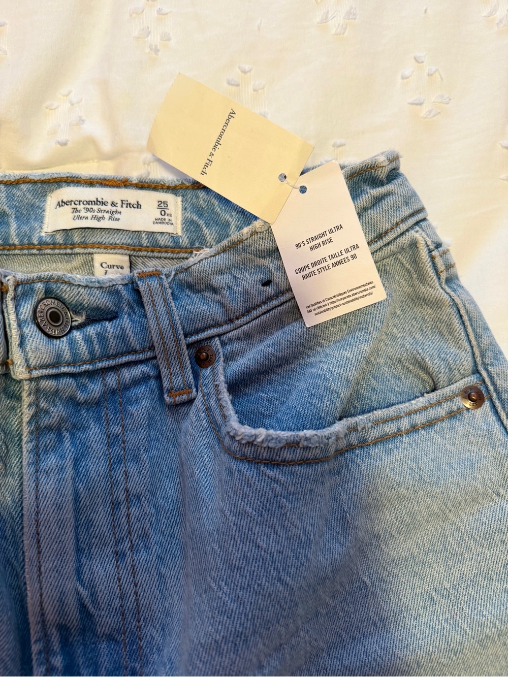 Abercrombie & Fitch Faded Blue High Rise Jeans